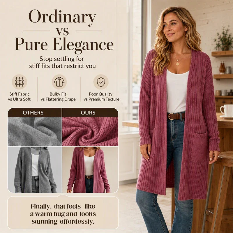 Benedetta Balducci™ Ribbed Cardigan for Effortless Layering