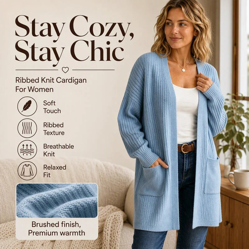 Benedetta Balducci™ Ribbed Cardigan for Effortless Layering