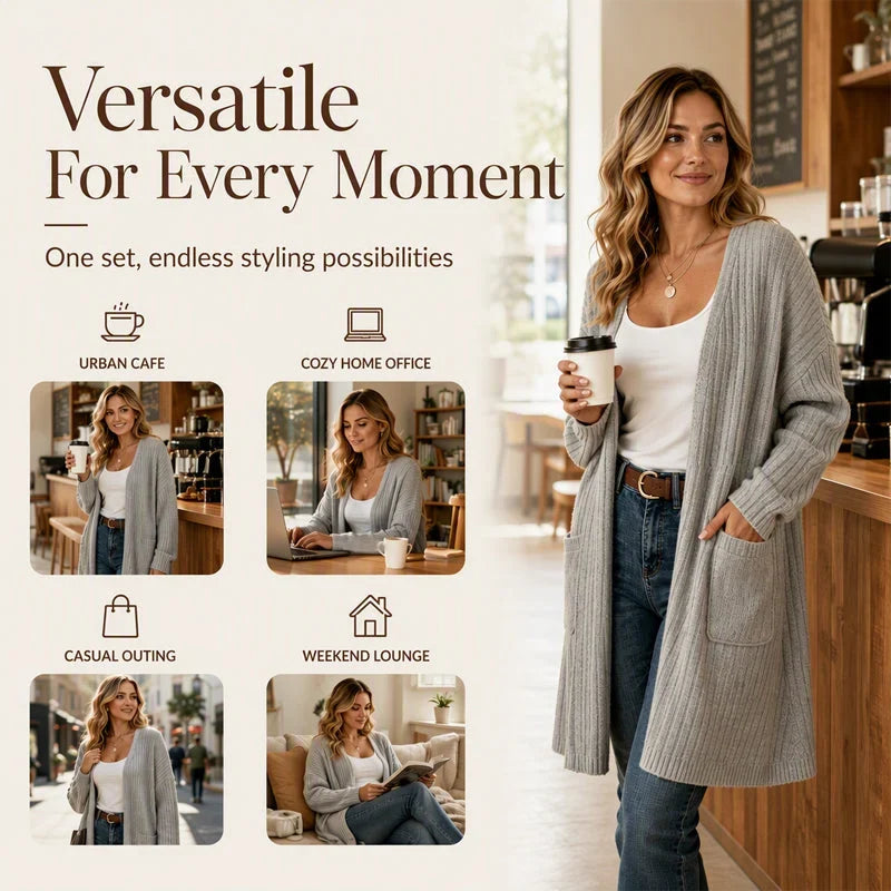 Benedetta Balducci™ Ribbed Cardigan for Effortless Layering
