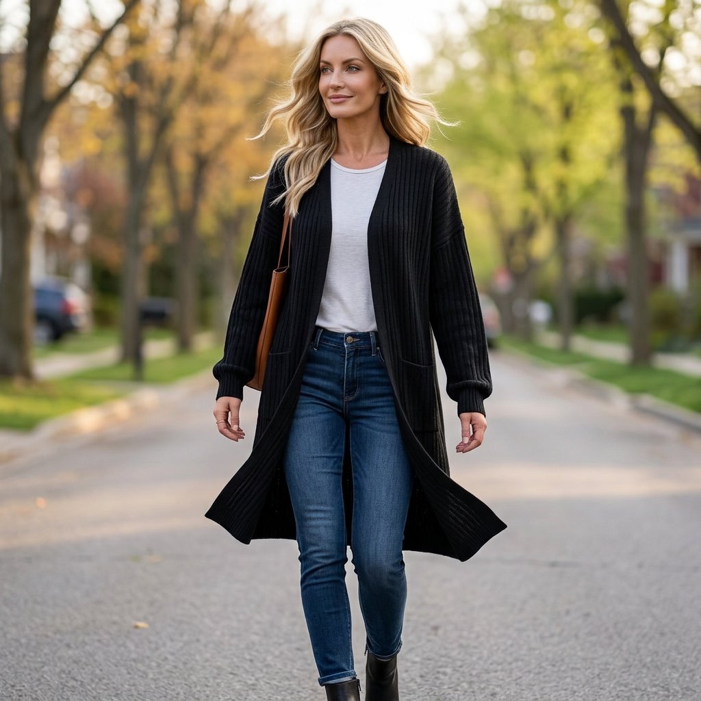 Benedetta Balducci™ Ribbed Cardigan for Effortless Layering