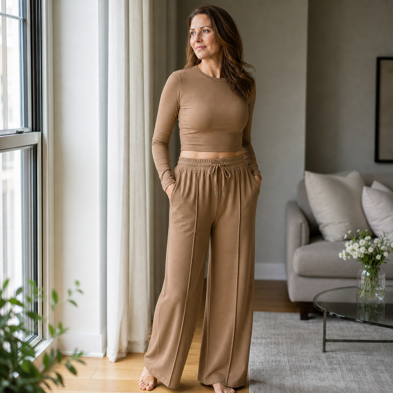 Benedetta Barbieri™ Ribbed Lounge Set for Effortless Comfort