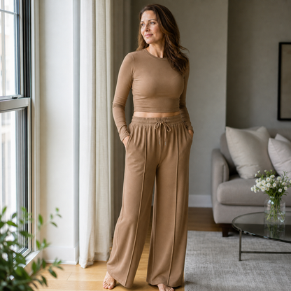 Benedetta Barbieri™ Ribbed Lounge Set for Effortless Comfort