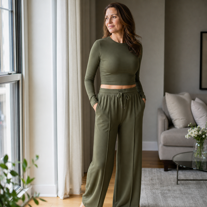 Benedetta Barbieri™ Ribbed Lounge Set for Effortless Comfort