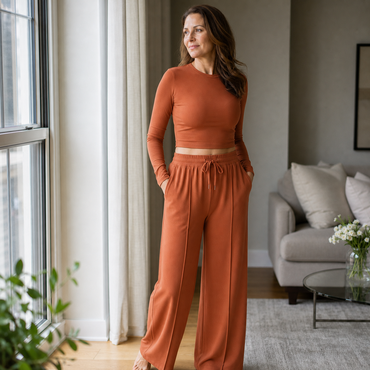 Benedetta Barbieri™ Ribbed Lounge Set for Effortless Comfort