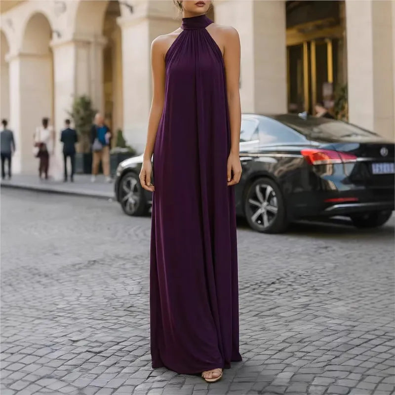 Benedetta Giuliani™ Elegant Halter Maxi Dress for Effortless Evenings
