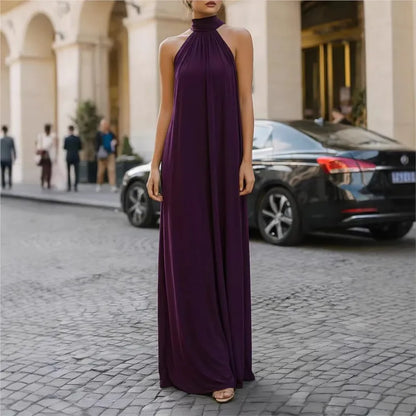 Benedetta Giuliani™ Elegant Halter Maxi Dress for Effortless Evenings