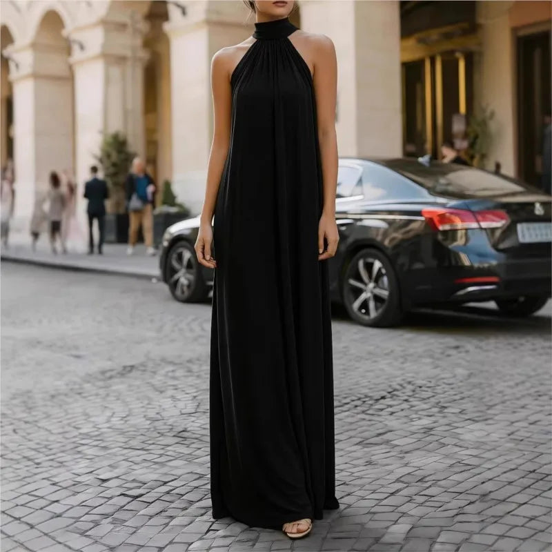 Benedetta Giuliani™ Elegant Halter Maxi Dress for Effortless Evenings