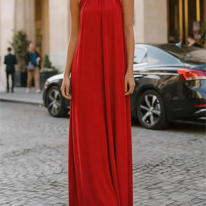 Benedetta Giuliani™ Elegant Halter Maxi Dress for Effortless Evenings