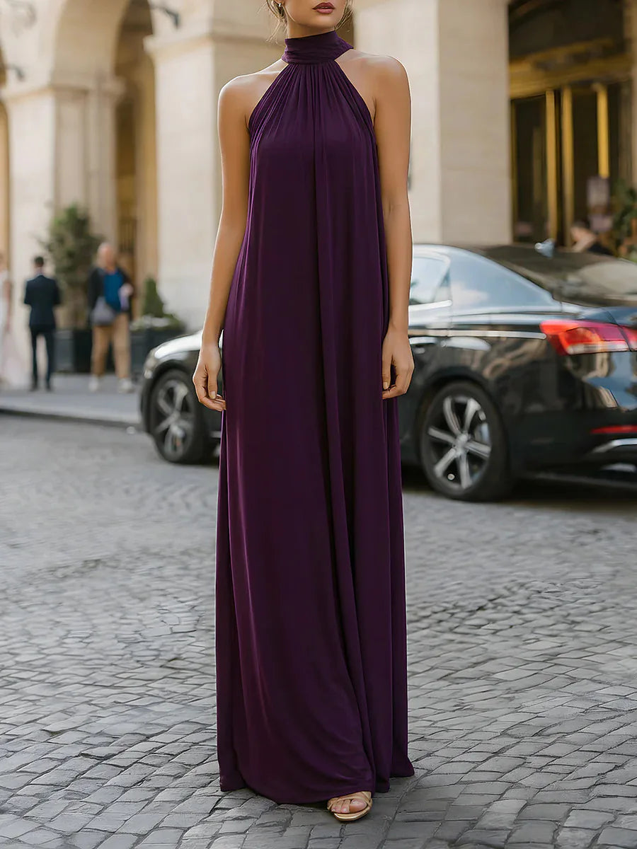 Benedetta Giuliani™ Elegant Halter Maxi Dress for Effortless Evenings