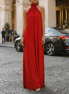 Benedetta Giuliani™ Elegant Halter Maxi Dress for Effortless Evenings