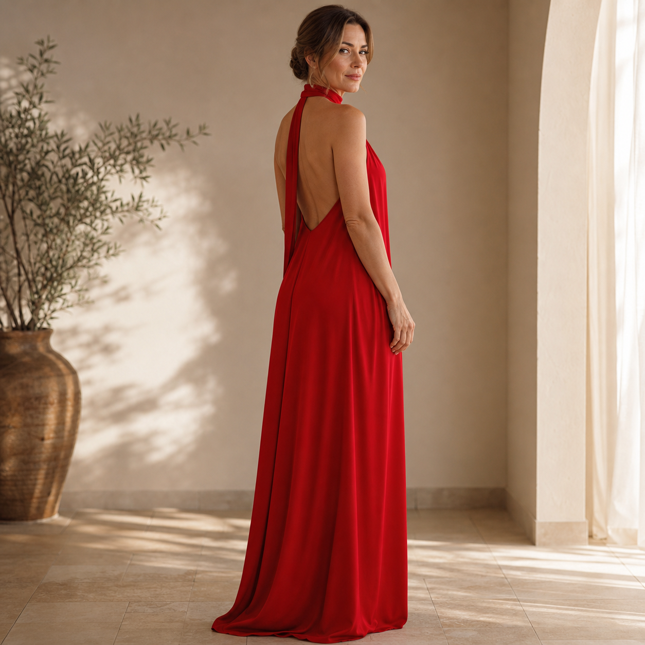 Benedetta Giuliani™ Elegant Halter Maxi Dress for Effortless Evenings