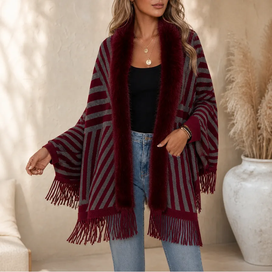 Benedetta Lorenzetti™ Faux Fur Cardigan for Effortless Style