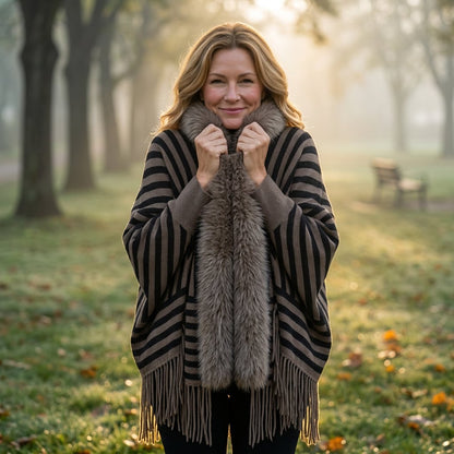 Benedetta Lorenzetti™ Faux Fur Cardigan for Effortless Style