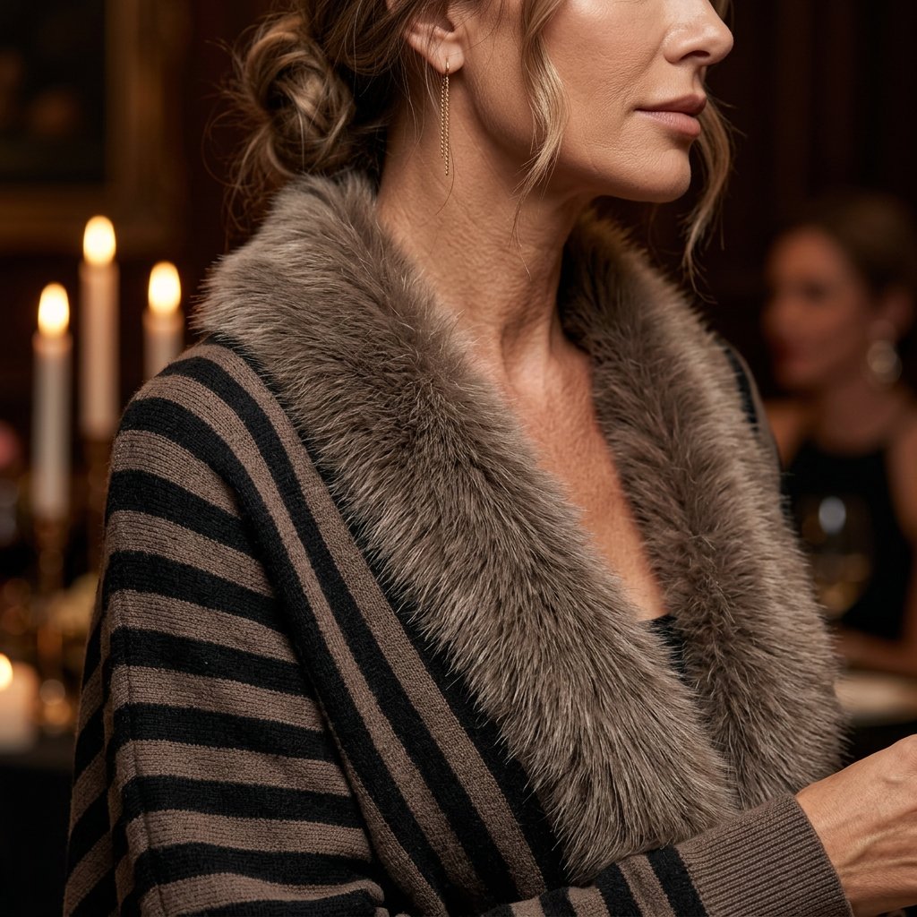 Benedetta Lorenzetti™ Faux Fur Cardigan for Effortless Style