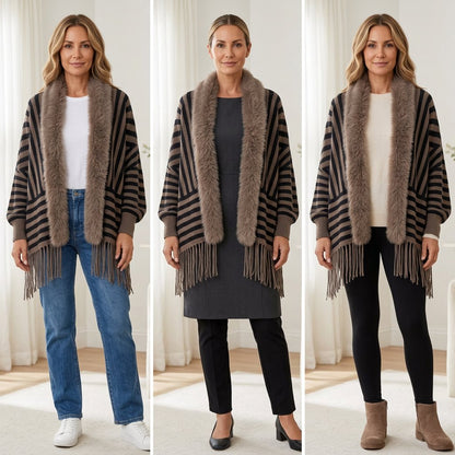 Benedetta Lorenzetti™ Faux Fur Cardigan for Effortless Style