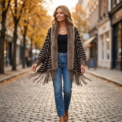Benedetta Lorenzetti™ Faux Fur Cardigan for Effortless Style
