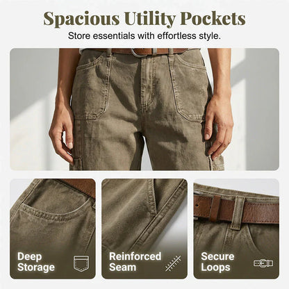 Benedetta Nanni™ Relaxed Cargo Capris with Functional Pockets