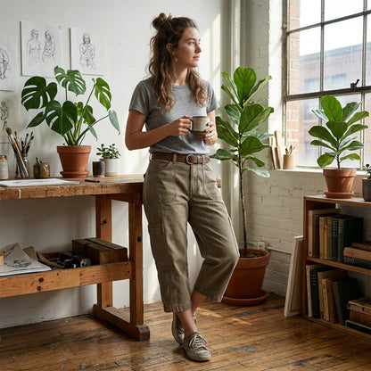 Benedetta Nanni™ Relaxed Cargo Capris with Functional Pockets