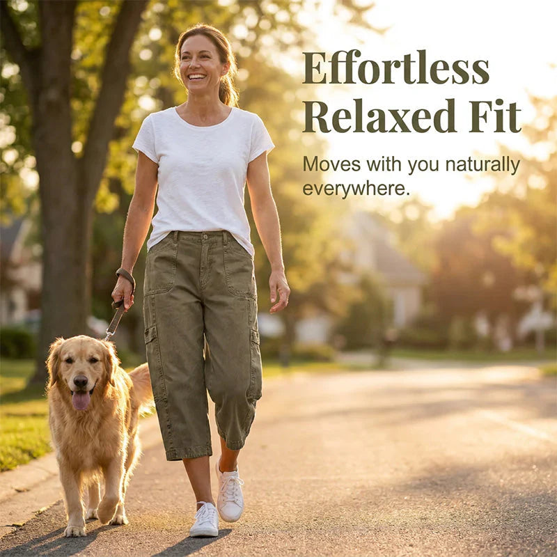 Benedetta Nanni™ Relaxed Cargo Capris with Functional Pockets