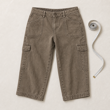 Benedetta Nanni™ Relaxed Cargo Capris with Functional Pockets