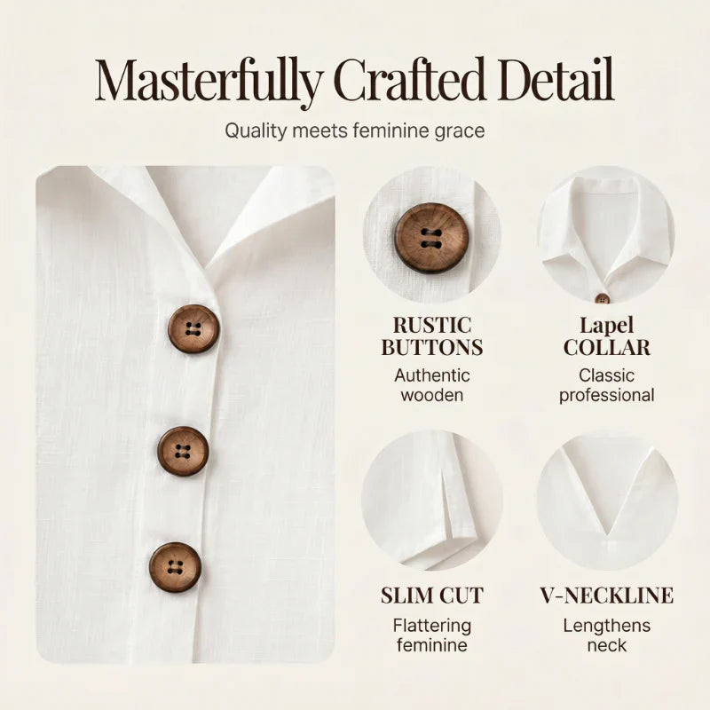 Benedetta Scaccia™ Sleeveless Button Up Top for Warm Days