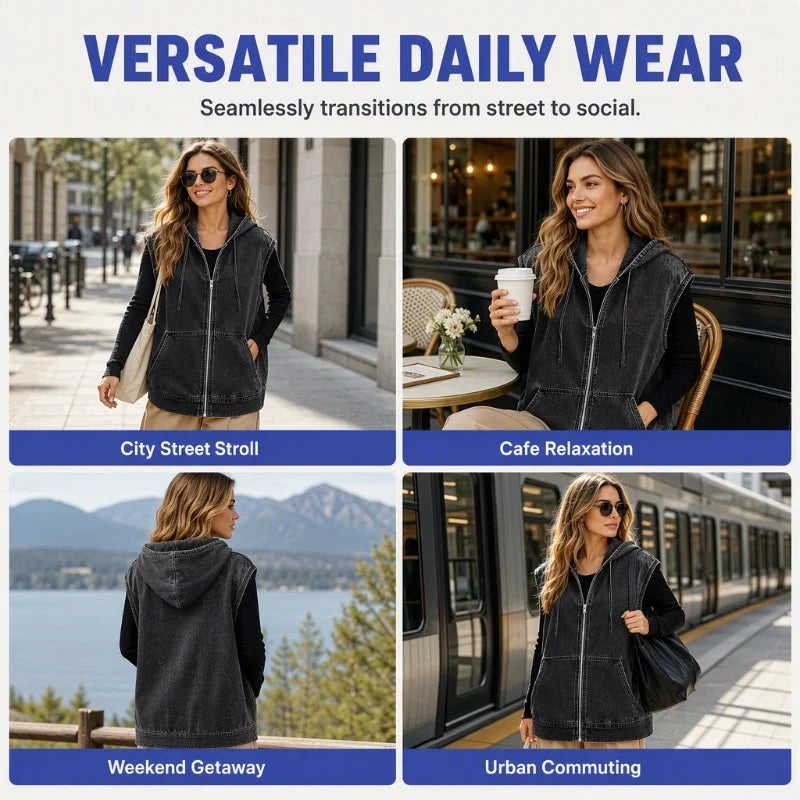 Beniamina Fazio™ Hooded Vest for Effortless Seasonal Style