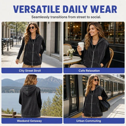 Beniamina Fazio™ Hooded Vest for Effortless Seasonal Style