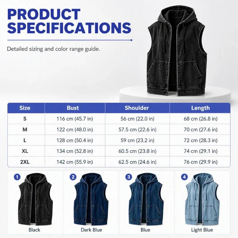 Beniamina Fazio™ Hooded Vest for Effortless Seasonal Style