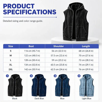 Beniamina Fazio™ Hooded Vest for Effortless Seasonal Style