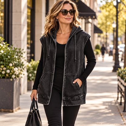 Beniamina Fazio™ Hooded Vest for Effortless Seasonal Style