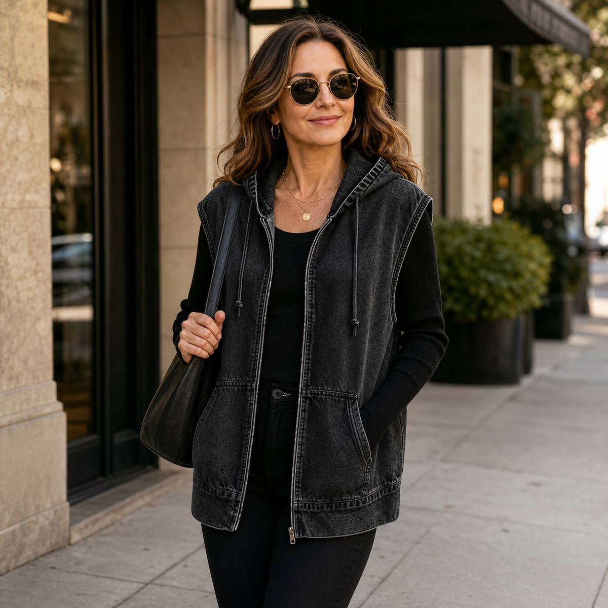 Beniamina Fazio™ Hooded Vest for Effortless Seasonal Style