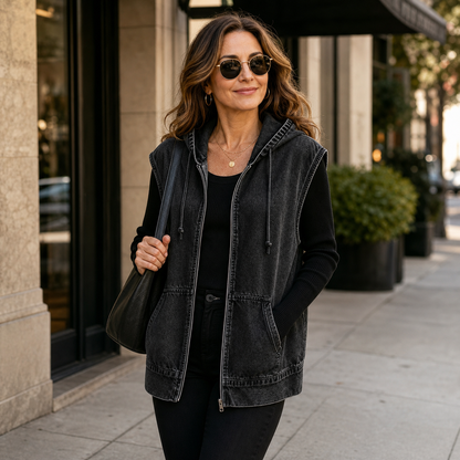 Beniamina Fazio™ Hooded Vest for Effortless Seasonal Style