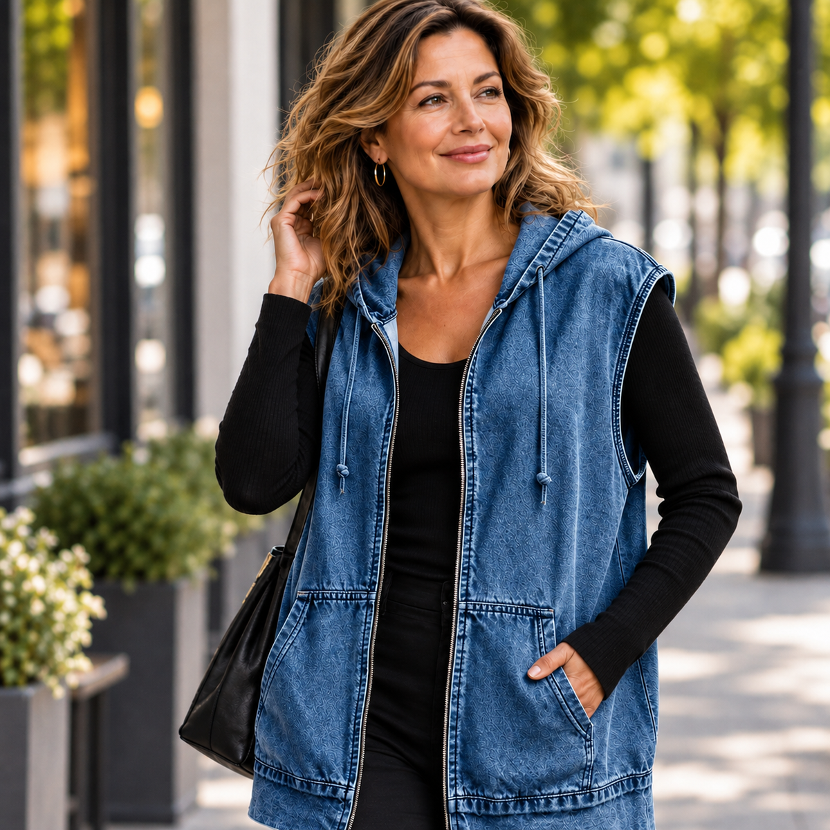 Beniamina Fazio™ Hooded Vest for Effortless Seasonal Style