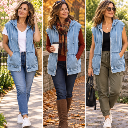 Beniamina Fazio™ Hooded Vest for Effortless Seasonal Style