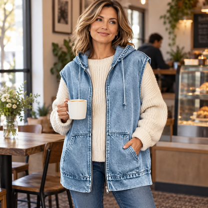 Beniamina Fazio™ Hooded Vest for Effortless Seasonal Style