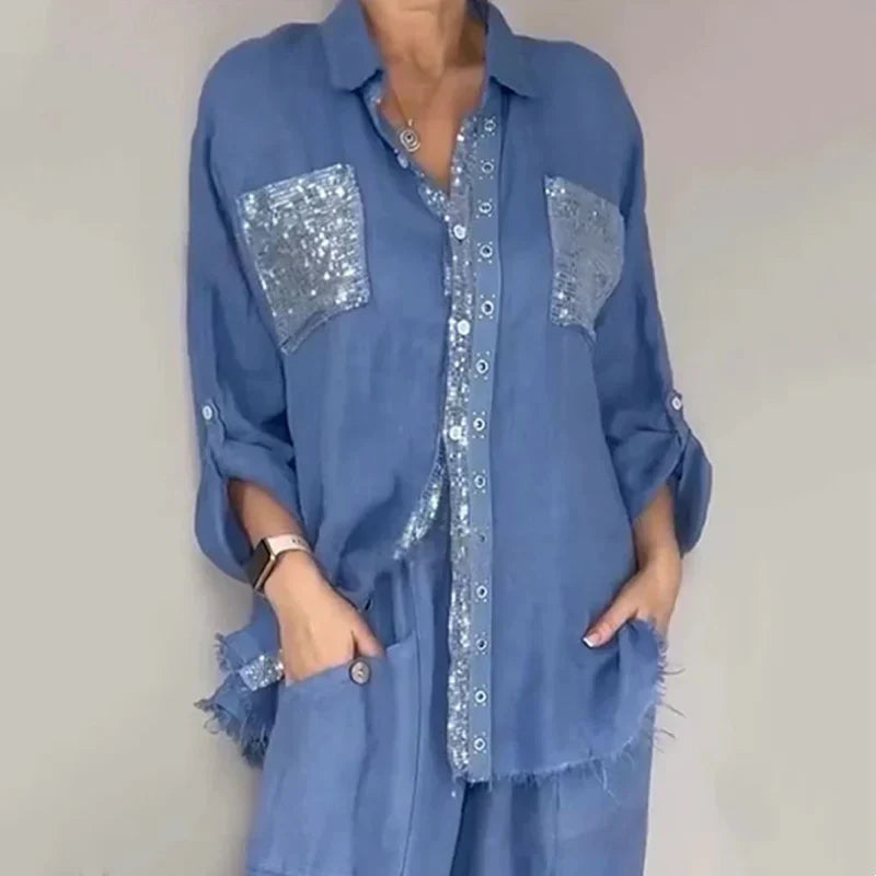Berta Della Valle™ Matching Sequin Set for Occasion-Ready Sparkle