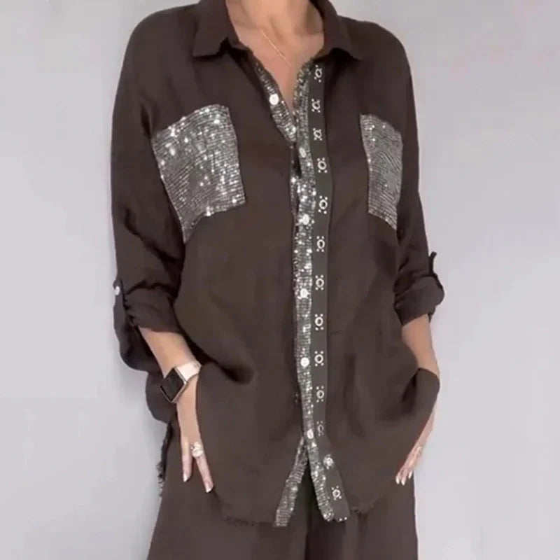 Berta Della Valle™ Matching Sequin Set for Occasion-Ready Sparkle