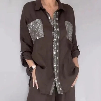 Berta Della Valle™ Matching Sequin Set for Occasion-Ready Sparkle