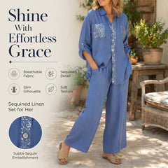Berta Della Valle™ Matching Sequin Set for Occasion-Ready Sparkle