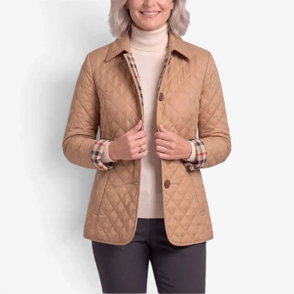 Berta Cordelia Diamond Quilted Button Jacket - main front product view