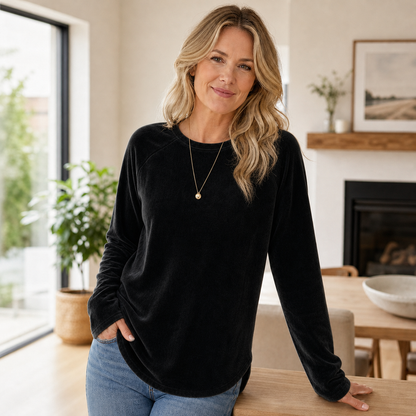 Bettina Cicconi™ Relaxed Long Sleeve Everyday Top