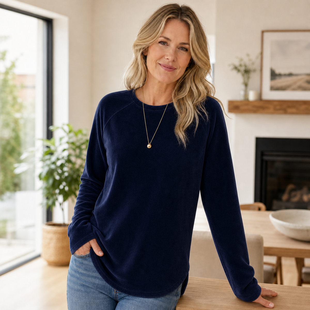 Bettina Cicconi™ Relaxed Long Sleeve Everyday Top