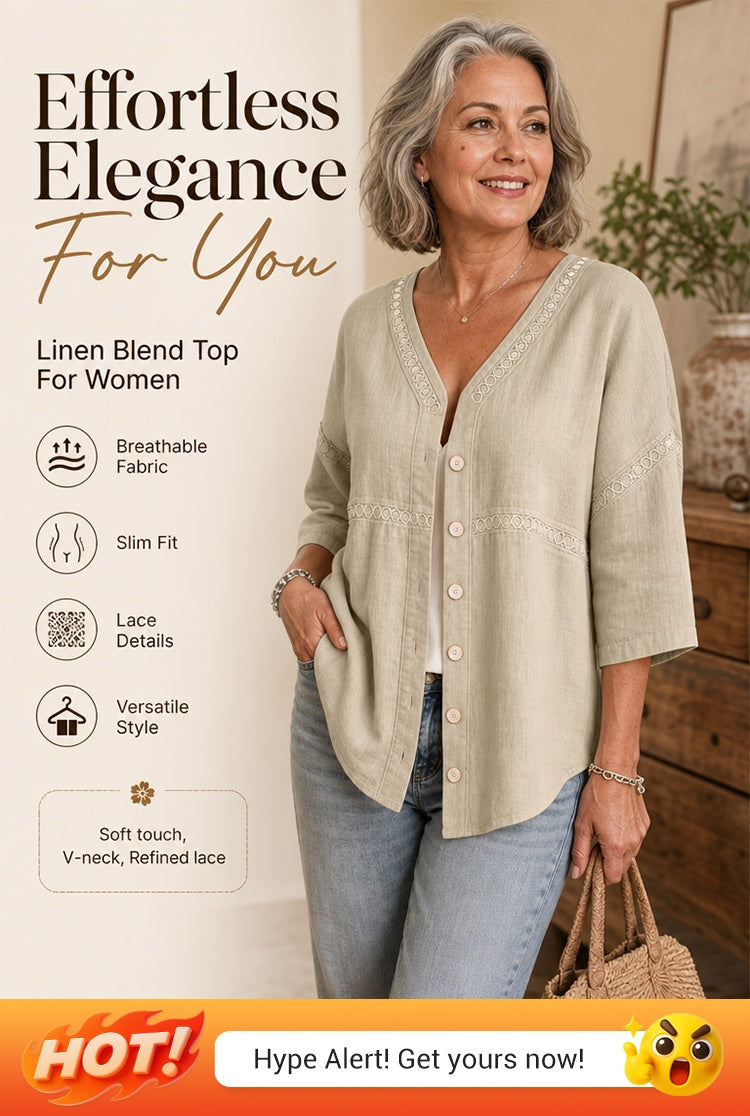 Bettina Todaro™ Elegant V-neck Lace Blouse for Everyday