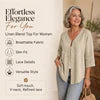 Bettina Todaro™ Elegant V-neck Lace Blouse for Everyday