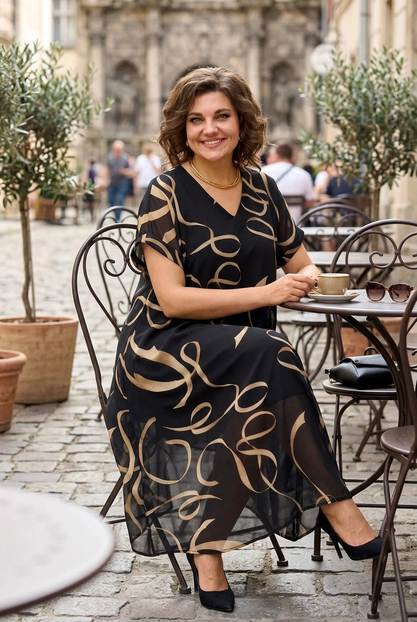 Bianca Borgognini™ Effortless Dress for All-Day Comfort