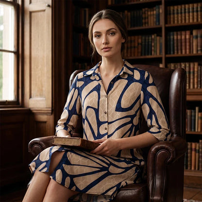 Bianca Borsani™ Versatile Geometric Dress for Effortless Days