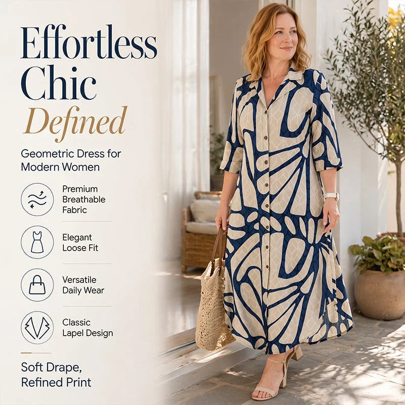 Bianca Borsani Versatile Geometric Dress - main product view of geometric pattern dress