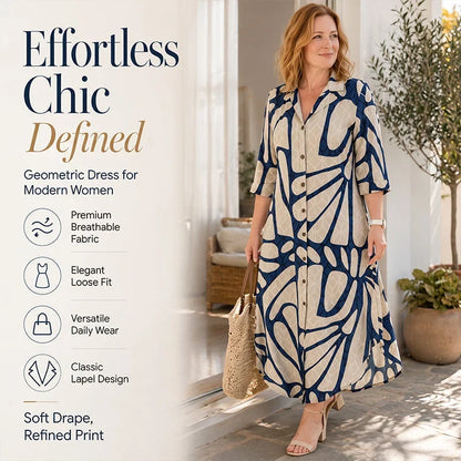 Bianca Borsani Versatile Geometric Dress - main product view of geometric pattern dress