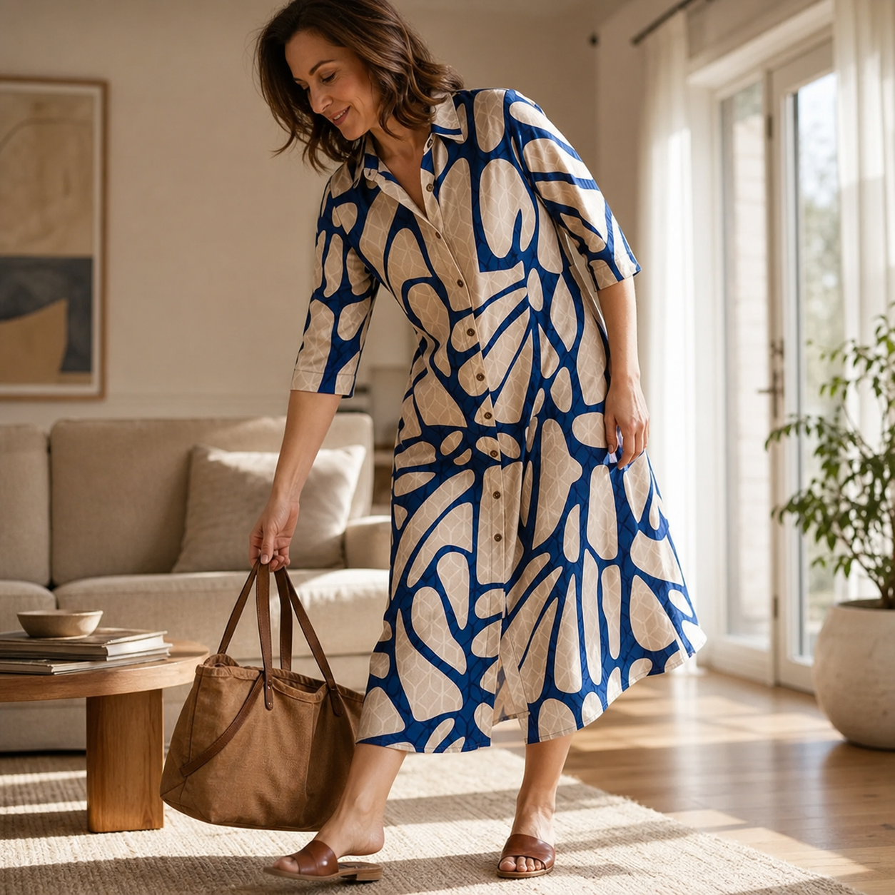 Bianca Borsani™ Versatile Geometric Dress for Effortless Days