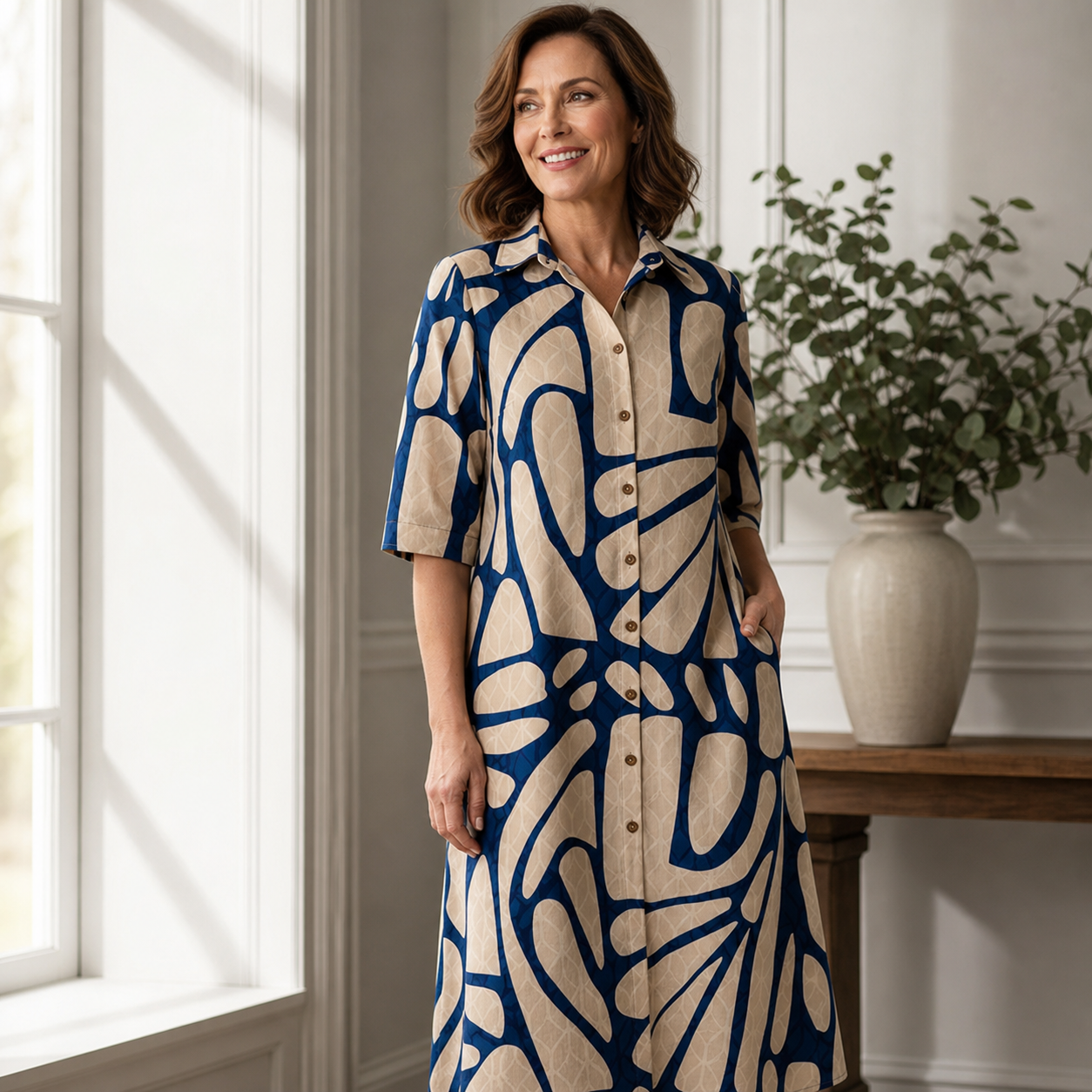 Bianca Borsani™ Versatile Geometric Dress for Effortless Days